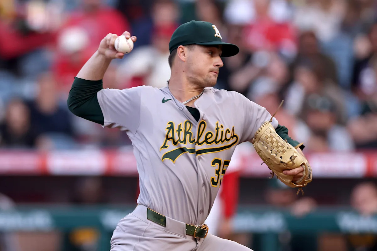 A's J.T. Ginn loses no-hitter in 9th -- gives up walk-off HR vs. Angels takes center stage